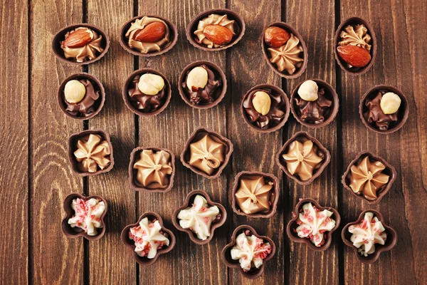 Doces de chocolate saborosos — Fotografia de Stock