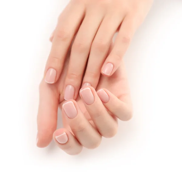 Mani di donna con bella manicure — Foto Stock