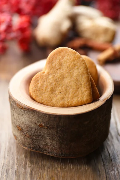 Heart shaped biscuits — Stock Photo, Image