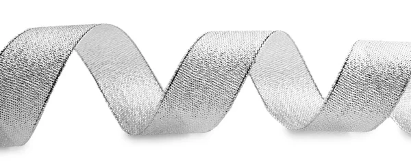 Gray curled ribbon — Stock Photo, Image