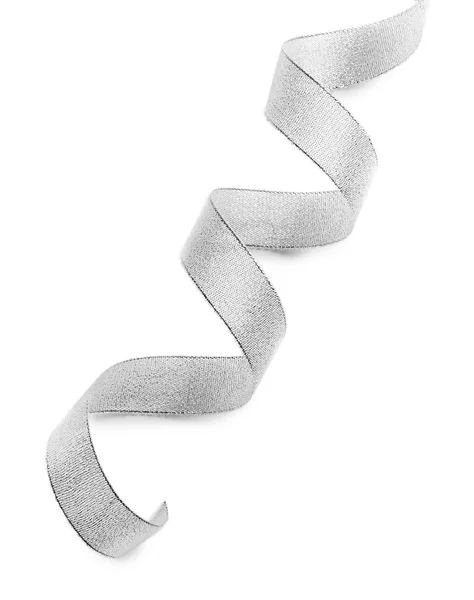 Gray curled ribbon — Stock Photo, Image