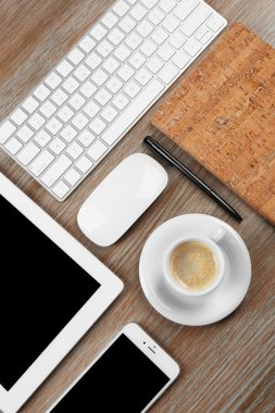 Office çalışma alanı'nın düz lay