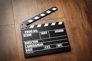 Film Klaket arka plan üzerinde