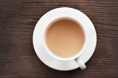Süt çay yakın çekim