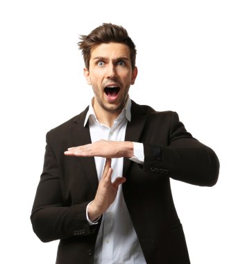 Genç adam el zaman aşımı  