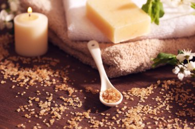 Çiçek açan dalları ile Spa kompozisyon 