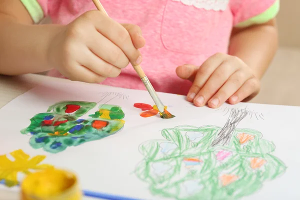 Child drawing closeup — Stock Photo, Image