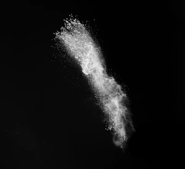 White powder on black — Stock Photo, Image