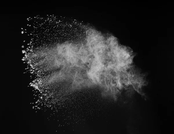 White powder on black — Stock Photo, Image