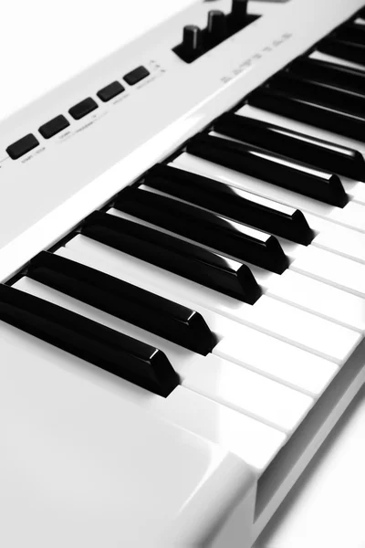 Keyboard of synthesizer closeup — Stock Photo, Image