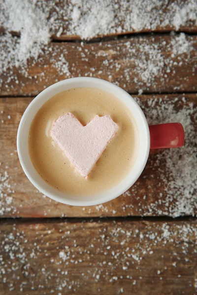 Tazza di caffè con marshmallow — Foto Stock