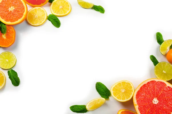 Fresh mixed citrus fruit including   lemons — Stock Photo, Image