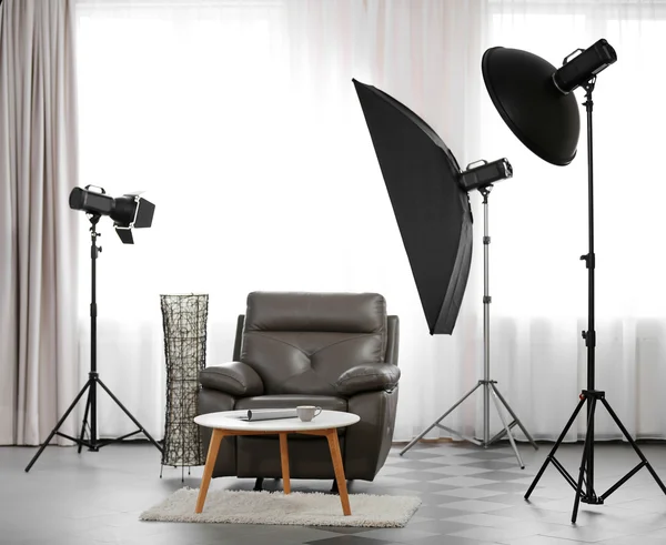 Fotostudio mit Design-Interieur — Stockfoto