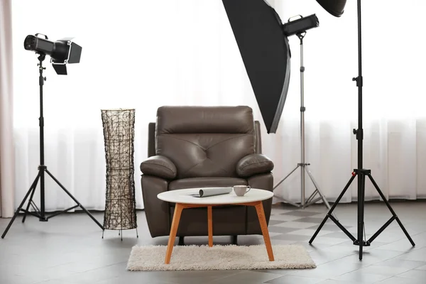 Fotostudio mit Design-Interieur — Stockfoto