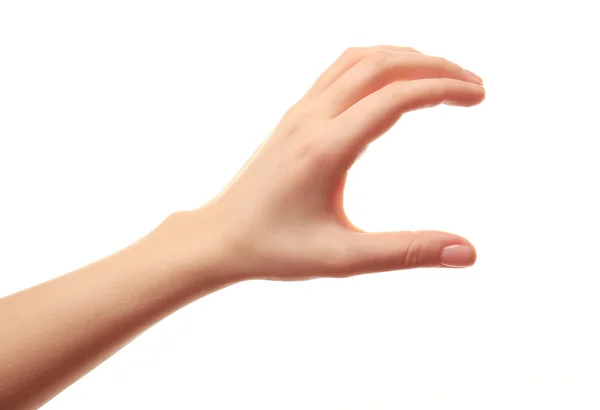 Vrouwelijke hand geïsoleerd — Stockfoto