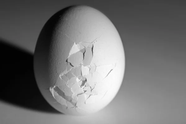 Cracked egg close up — Stock Photo, Image