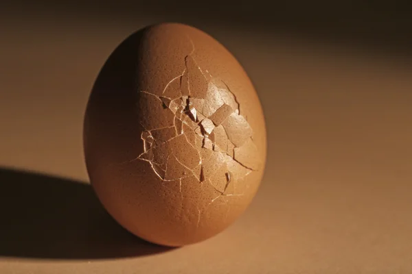 Aufgebrochenes Ei aus nächster Nähe — Stockfoto