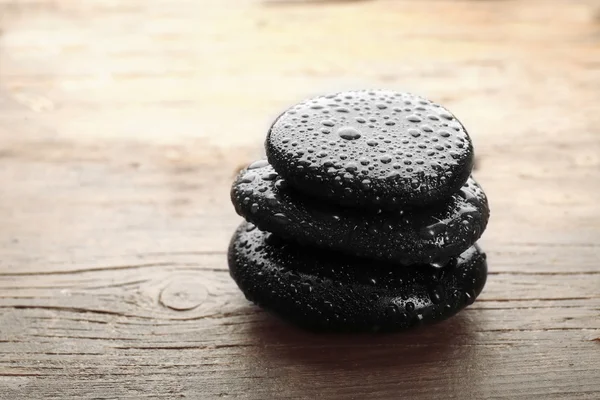 Stack of spa hot stones — Stock Photo, Image