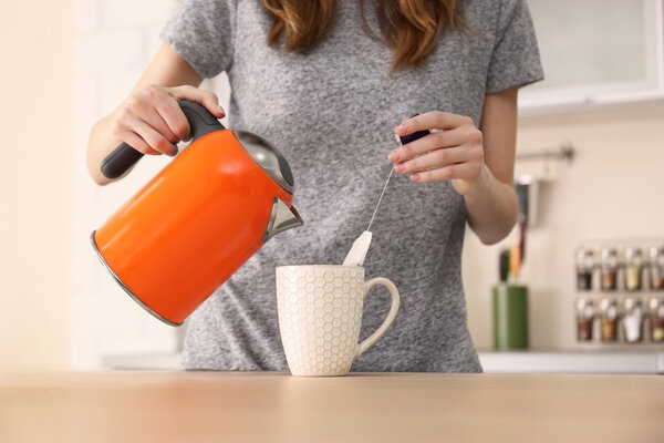 Woman making tea