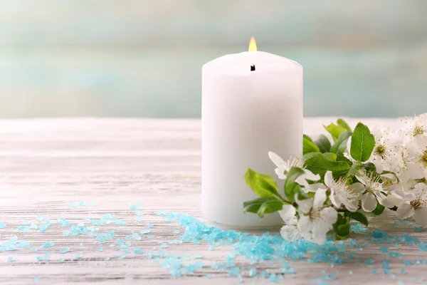 Composición del spa con ramas florecientes — Foto de Stock