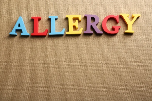 Word ALLERGY close-up — Stock Photo, Image