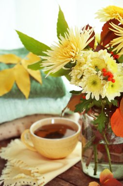 Krizantem çiçekli buket