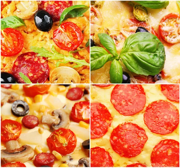 Primer plano de pizza diferente —  Fotos de Stock