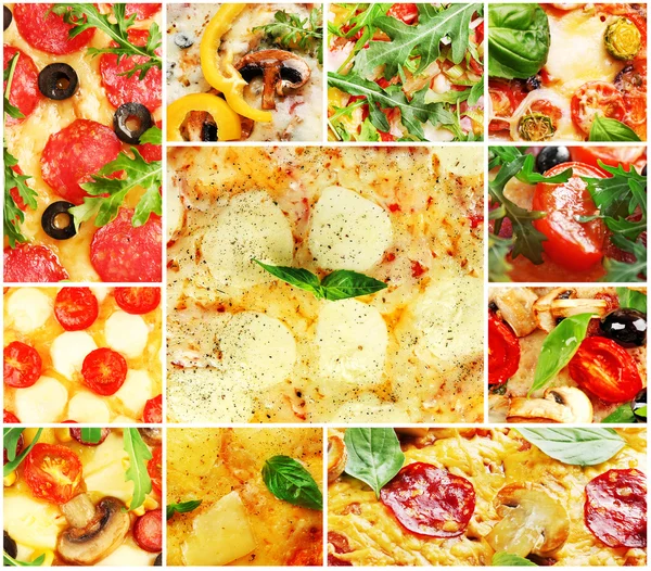 Die Nahaufnahme einer anderen Pizza — Stockfoto