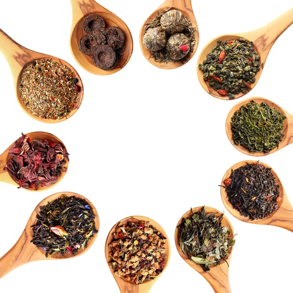 Készlet-ból különböző tea — Stock Fotó