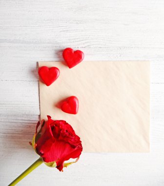 Hediye kartı ile güzel gül