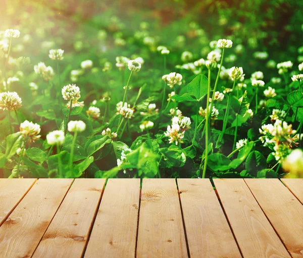 Lege houten tafel — Stockfoto