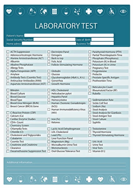 Formulario Médico Primer Plano —  Fotos de Stock