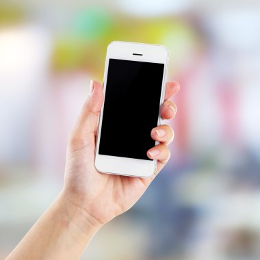 El mobil akıllı telefon gösterir