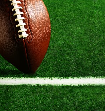 Amerikan futbolu futbol sahası üzerinde 