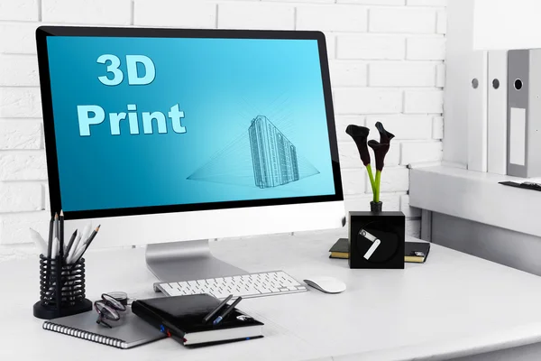3D tisk konceptu — Stock fotografie