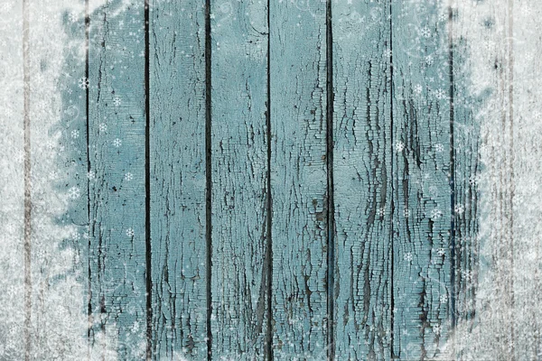Textura de madeira velha com efeito de neve — Fotografia de Stock