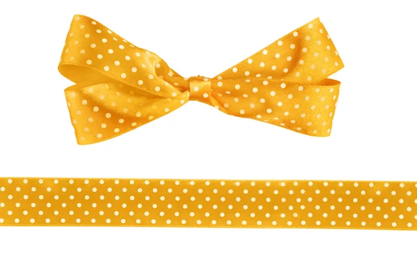 Orange bow and ribbon — Stock Photo, Image