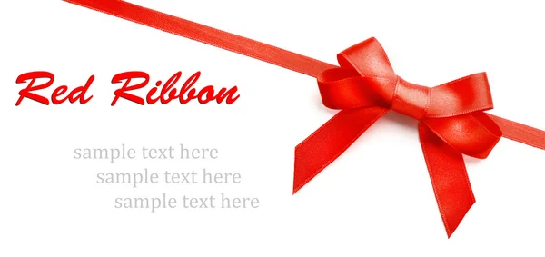 Shiny red ribbon — Stock Photo, Image