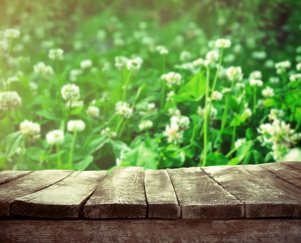 Lege houten tafel — Stockfoto