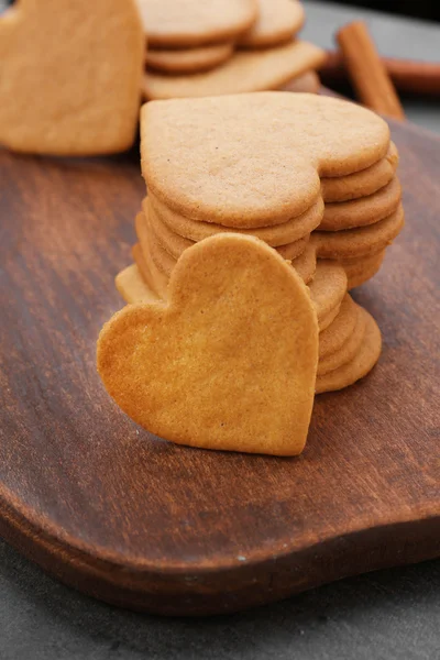 Biscotti a forma di cuore — Foto Stock