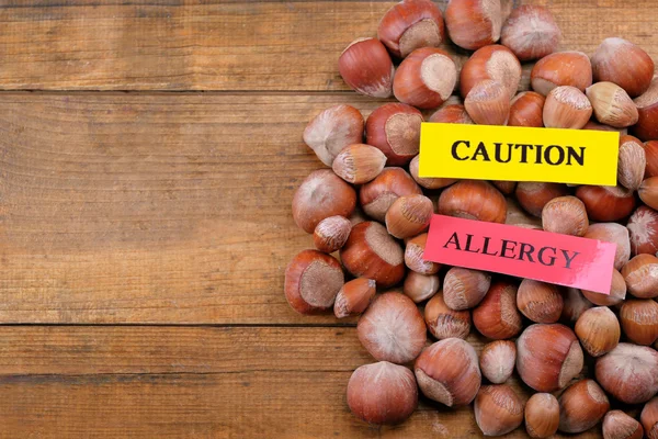 Conceito de alimento alérgico — Fotografia de Stock