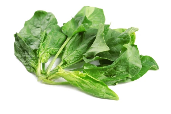 Fresh spinach leaves on white background — Stock Photo, Image