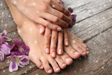 Spa pedikür yordamda kadın ayakları