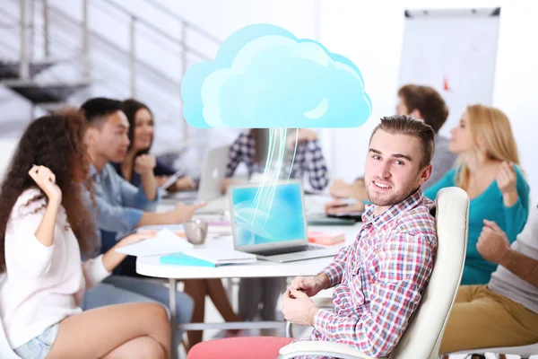 Business Team Office Cloud Computing Technology Concept — Stock Photo, Image