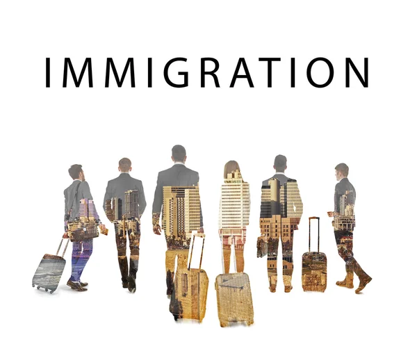 Zakelijke Volkeren Immigratie Internationale Overheid Concept — Stockfoto