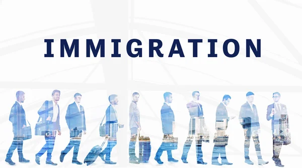 Zakelijke Volkeren Immigratie Internationale Overheid Concept — Stockfoto