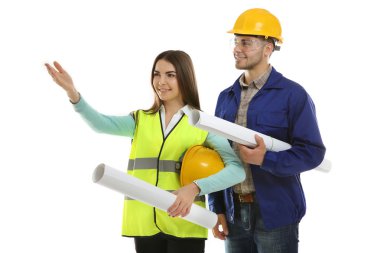 Üniformalı kadın ve erkek  