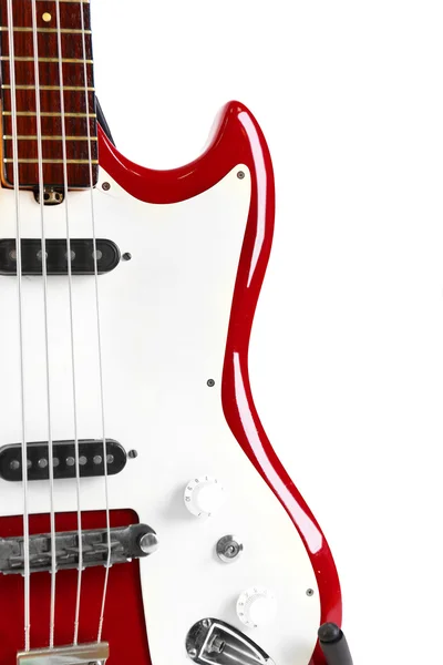 Elektromos gitár, elszigetelt fehér — Stock Fotó