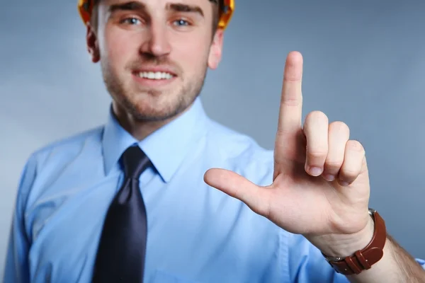 Male pointing finger — Stock Photo, Image