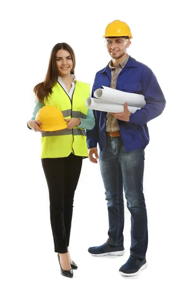 Muž a žena v uniformě — Stock fotografie